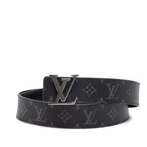 Pre-Loved Louis Vuitton Monogram Eclipse LV Initiales Reversible Belt